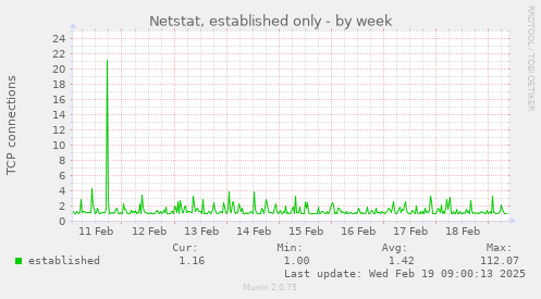 Netstat, established only