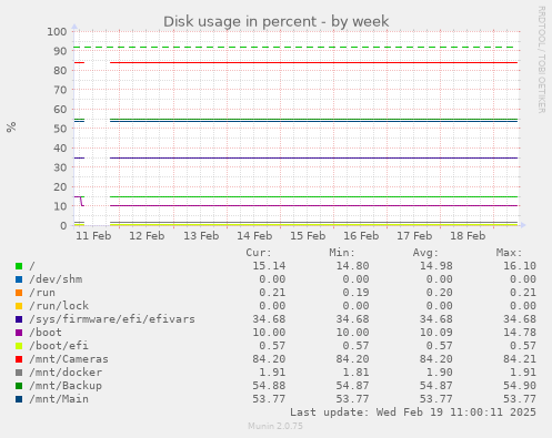 Disk usage in percent