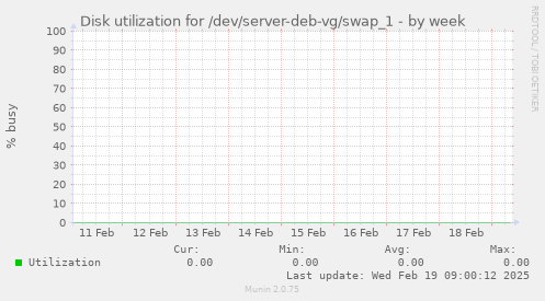 Disk utilization for /dev/server-deb-vg/swap_1